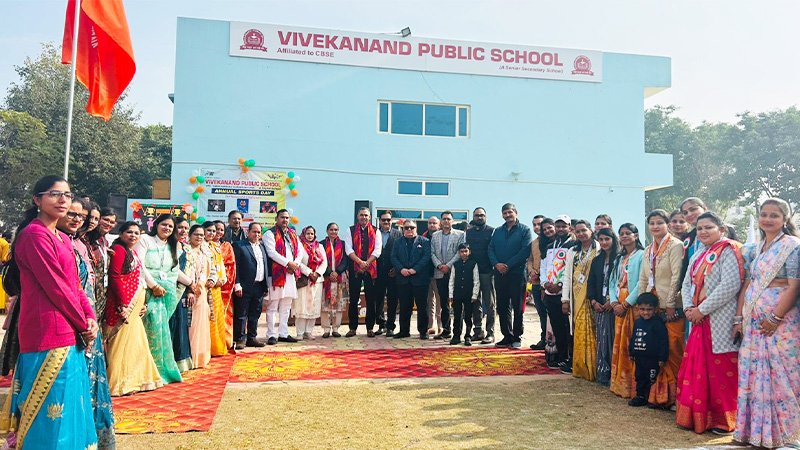 Students Cheering Sports Day VPS Garhi Harsaru